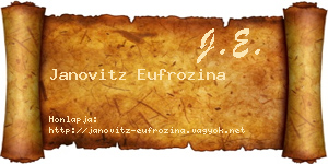 Janovitz Eufrozina névjegykártya