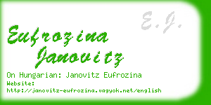 eufrozina janovitz business card